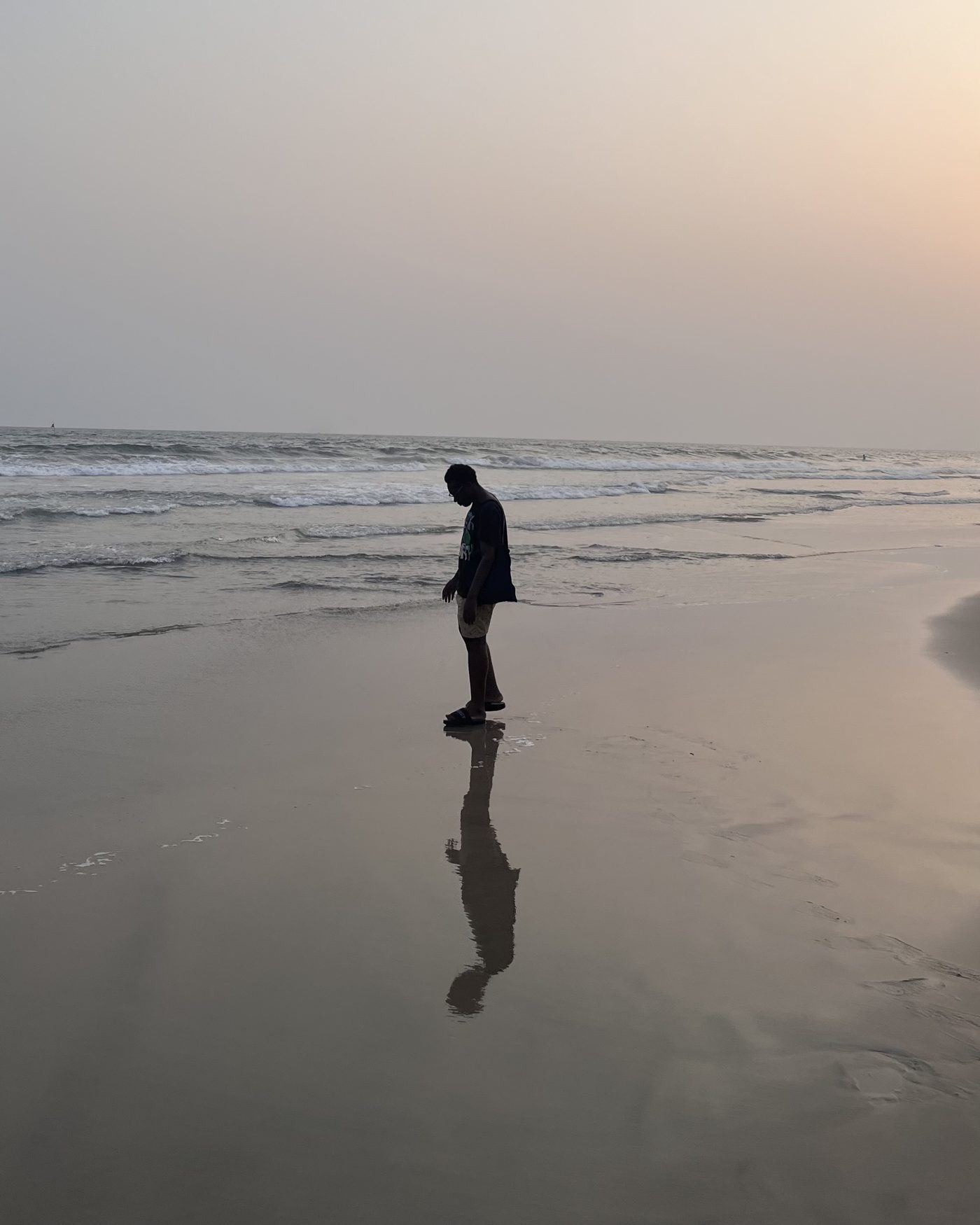 Michael at the sea, Accra